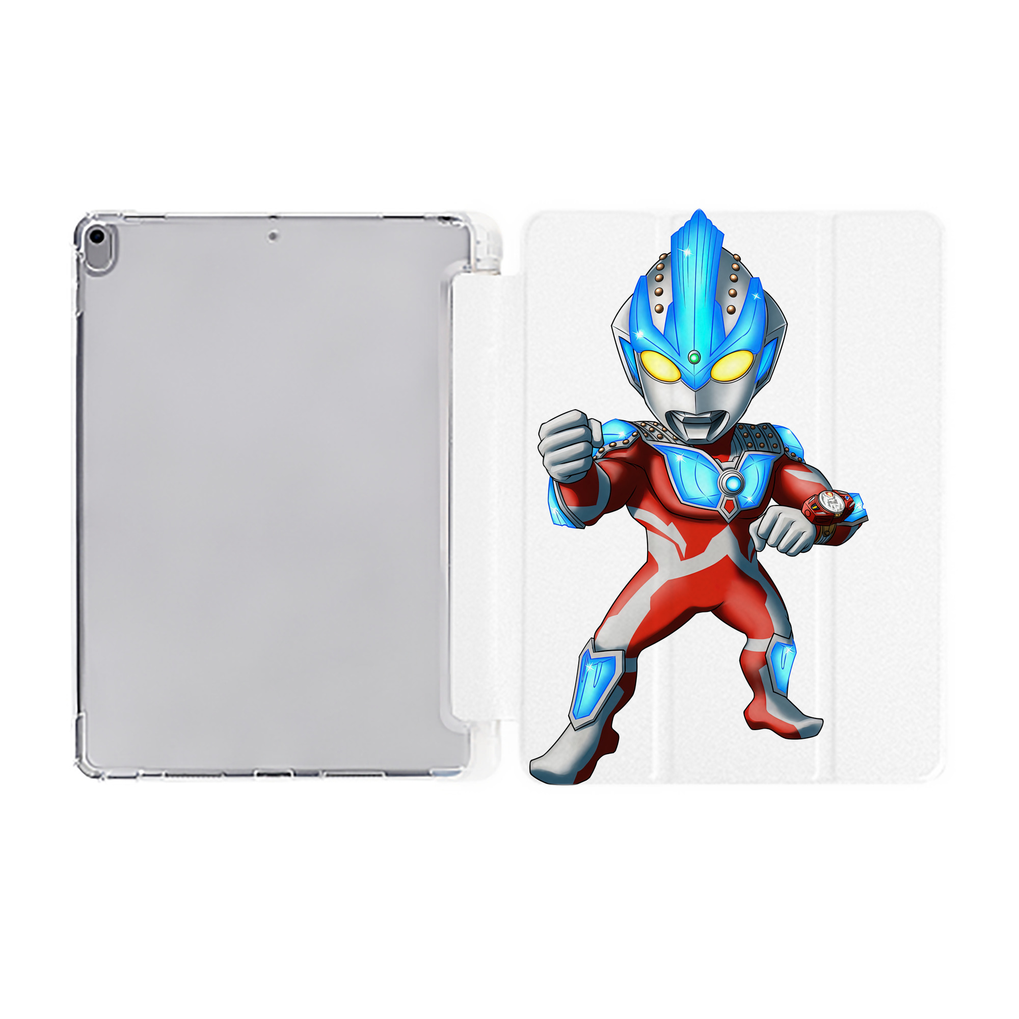 （画像用） ウルトラマン Ultraman IPad ケース ペン収納付き 三つ折りスタンド PUレザー×シリコン 対応機種9.5/10.5/10.9インチ